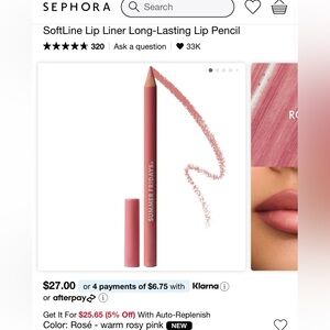 Summer Fridays softLine lip Liner - rosé - new!
